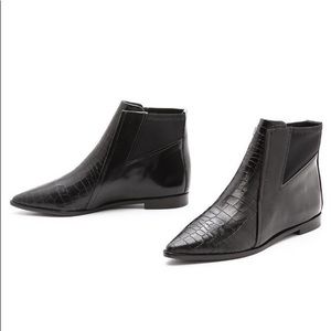 Tibi Philipia Edgy Pointed Toe Moto Ankle Bootie